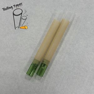 Papier à rouler personnalisé de 109 mm, non blanchi, blanc, diamètre de la bande de 10 mm, bouche en verre vert, avec une bonne sensation de fumée - Product Image 6