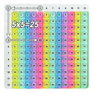 Juego de Mesa Educativo de Matemáticas con Números y Letras del Tablero de Multiplicar 12*12, Juguete Sensorial de Burbujas Pop Push, Venta al por Mayor - Product Image 4