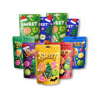 Sachets Doypack en Mylar 3.5 personnalisables, étanches aux odeurs et scellables sous vide, pour emballage de salades, gâteaux et sucettes, OEM ODM, vente en gros