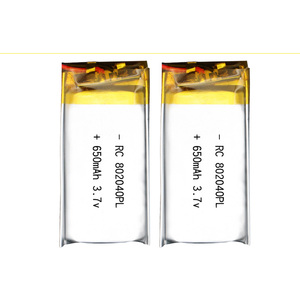 Batterie LiPo (Lithium Polymère) rechargeable 802040 3.7V 650mAh à bon prix, haute qualité, protection IP65, empilable, tout-en-un - Product Image 3