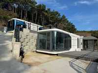Maison conteneur préfabriquée de luxe en forme de capsule spatiale, type Apple Cabin, pour bureau, appartement et tourisme, 20ft 40ft, directement de l'usine