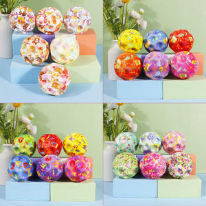 Pelota elástica de silicona TPE de 22 cm para muñeca, para ejercitar la mano en niños y ancianos, ideal para actividades al aire libre. - Product Image 4