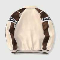 Fabricante de Ropa Urbana para Hombre, OEM/ODM, Chaqueta de Béisbol Casual para Hombre, Chaqueta Varsity de Invierno con Bloques de Color para Hombre