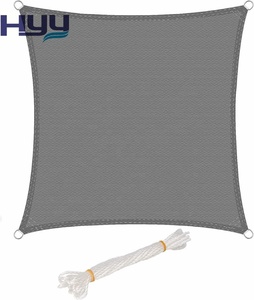 Tenda Parasole Rettangolare Grigia - Vela Ombreggiante in HDPE con Protezione UV per Patio, Giardino, Cortile e Piscina - Product Image 1