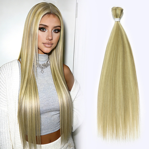 Extensions de cheveux synthétiques lisses et soyeux de 30 pouces, fibre haute température, double trame, sans perte ni nœuds, marque <span class=keywords><strong>Rebecca</strong></span> - Product Image 6