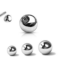 Perle filetée en titane pour fil externe haltère fer à cheval sourcil corps Piercing bijoux boule filetée à l'extérieur