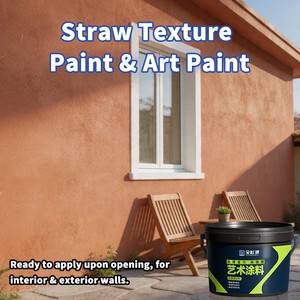 Revêtement liquide écologique en acrylique Duoshan à texture de paille de terre cuite pour usage intérieur/extérieur avec application au pinceau - Product Image 1