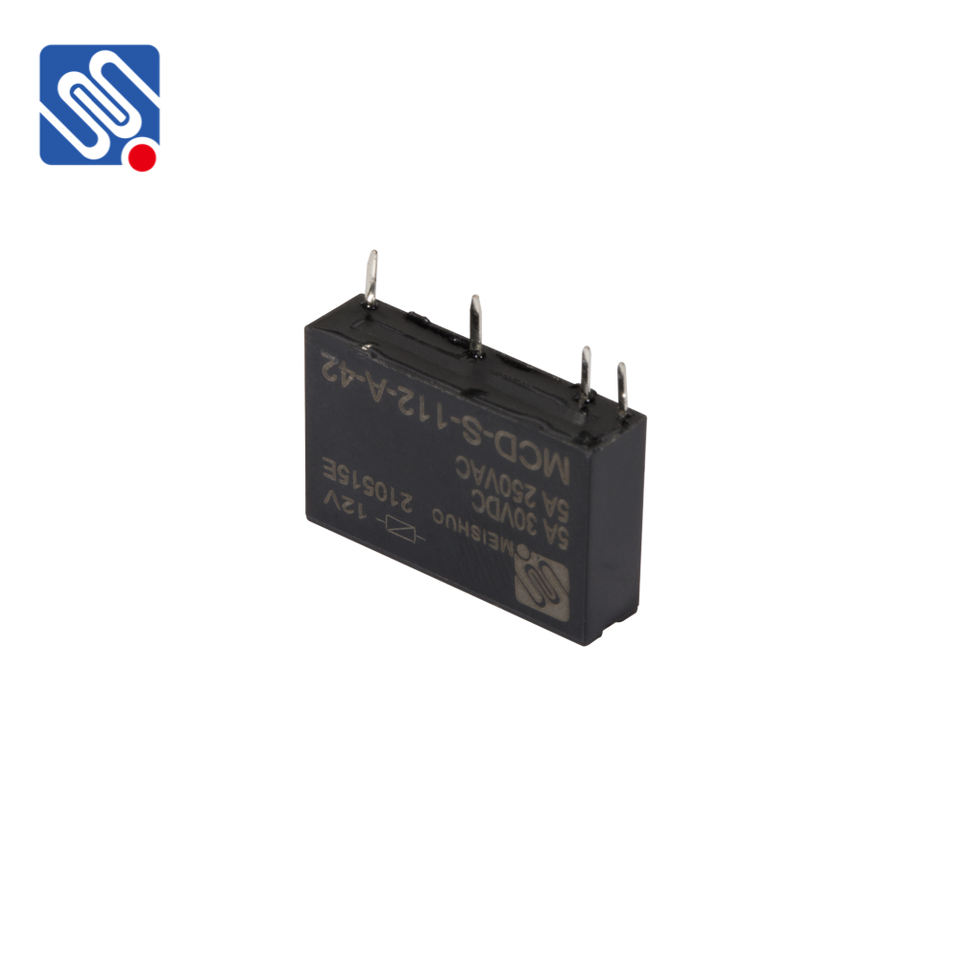 Meishuo MCD 12V Industrial Control Relay 5A Sealed DC Miniature Size Protective Features for PLC With Epoxy