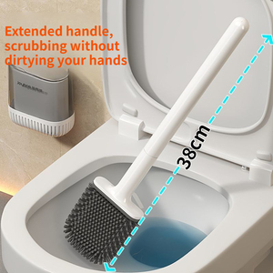 Portaescobillas de Inodoro de Pared Ecológico de PP <span class=keywords><strong>con</strong></span> Cerdas de Silicona Sólida para la Limpieza del <span class=keywords><strong>Baño</strong></span> - Product Image 5