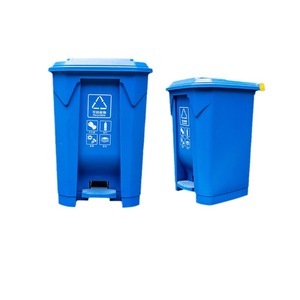 ถังขยะทรงสี่เหลี่ยมแบบเหยียบ 80 ลิตร ผลิตจากพลาสติก HDPE สำหรับรีไซเคิล ใช้ได้ทั้งภายในและภายนอกอาคาร - Product Image 1