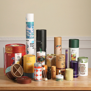 Cấp Thực Phẩm Tùy Chỉnh Vòng Bao Bì Hình Trụ Ống Các Tông Bao Bì Hộp Giấy Cho Bánh Mì Snack Thực Phẩm Nến Bao Bì - Product Image 4