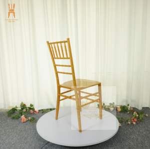 Barato PP alquiler oro plástico bambú fiesta boda apilamiento Tiffany Chiavari silla para la venta - Product Image 2