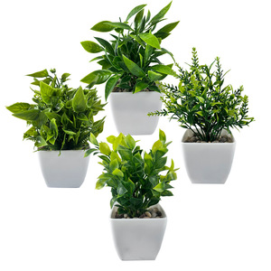 Plante artificielle Jinhe, mini plante en pot pour bureau, combinaison de fleurs et d'herbes ornementales, petite décoration intérieure 10cm-30cm PVC - Product Image 1