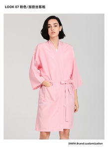 <span class=keywords><strong>Bata</strong></span> de Peluquería Personalizada con Logotipo Personalizado <span class=keywords><strong>para</strong></span> Clientes de Salón de Belleza y SPA, Kimono de Barbería - Product Image 5