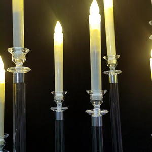Bougeoir Kerzenhalter personnalisé Chandelier de <span class=keywords><strong>cristal</strong></span> Menorah Chandeliers en acrylique Centre de table - Product Image 5