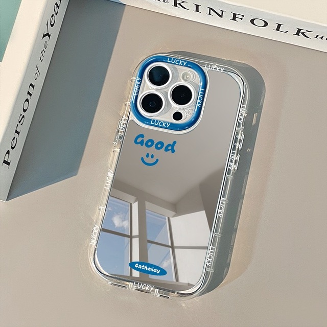 Charming  Good Luck Mirror Printing Space Transparent TPU Mobile Phone Case for Iphone 11 12 13 14 15 16 17 Pro Max