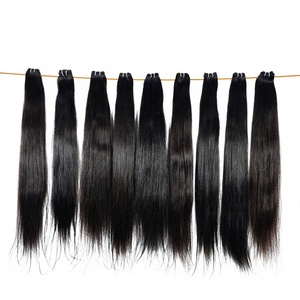 Cuticule alignée brut aucun traitement chimique naturel vierge faisceau de cheveux machine double trame droite cheveux humains indiens - Product Image 1