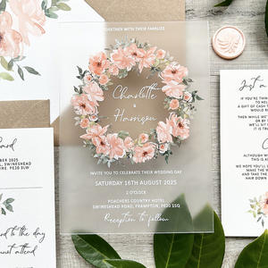 Cartes d'invitation de mariage écologiques faites à la main, cartes de fête d'anniversaire/diplôme, cartes cadeaux en papier personnalisées, cartes de visite avec enveloppe - Product Image 6