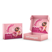 Boîtes d'emballage en papier avec logo personnalisé conception gratuite Eco Friend Food Grade Printing pliable Food Cookie Bread Pastry Donut Macaron