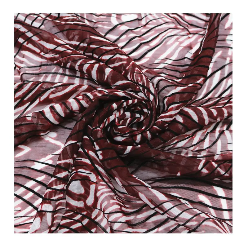 Tissu en mousseline Polyester écologique pour femme, nouvelle collection, printemps et été 100%