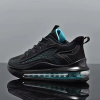 Chaussures de course pour hommes, avec coussin d'air, empeigne en maille, fermeture à laçage frontal, semelle souple respirante, chaussures de sport décontractées toutes saisons