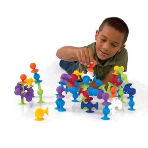 Ventouses en caoutchouc ventouses assemblées drôle Silicone bloc modèle Construction jouets ventouse ventouse éducatif bloc de construction jouet - Product Image 5