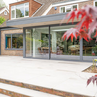 Porte coulissante à vision complète, design personnalisé, véranda, porte à double vitrage, cadre en aluminium, verre trempé, balcon, patio, portes coulissantes