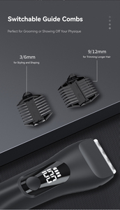 Afeitadora Eléctrica Profesional <span class=keywords><strong>para</strong></span> Hombre con Cuchilla de Cerámica, Recortadora Facial y de Bikini, Depiladora Púbica, Pantalla LED, Máquina de Corte de Pelo con Motor de 8000 RPM - Product Image 6
