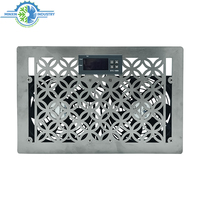 Contrôle du thermostat 6x10 pouces registre Booster ventilateur alimenté couvercle d'aération plancher évent climatiseur Booster ventilateur