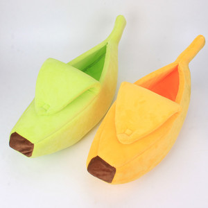SY2025 forme de <span class=keywords><strong>banane</strong></span> chat et chien chenil hiver chaud chenil pour animaux de compagnie <span class=keywords><strong>banane</strong></span> cristal <span class=keywords><strong>velours</strong></span> animaux de compagnie chats et chiens universel - Product Image 1