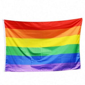 ธงสีรุ้งหลากสีสำหรับขายส่ง ธงสัญลักษณ์แห่งความสุข ธงเกย์ ธง LGBT สำหรับงานพาเหรด - Product Image 1