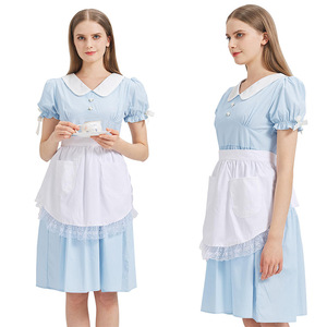<span class=keywords><strong>Tablier</strong></span> <span class=keywords><strong>blanc</strong></span> mignon demi-taille bavoir transfrontalier <span class=keywords><strong>court</strong></span> dentelle garniture Restaurant serveur femmes de chambre vêtements pour nettoyage fête <span class=keywords><strong>tablier</strong></span> en coton - Product Image 2