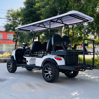 Voiturette de golf électrique 72V 1500W à double rangée de sièges, véhicule de transport lourd pour hôtels, complexes hôteliers et zones touristiques