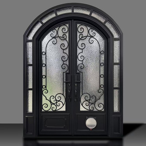 <span class=keywords><strong>Puerta</strong></span> <span class=keywords><strong>de</strong></span> Entrada Funcional, Exquisitamente Forjada y con Tallado Artístico, que Combina Protección Antirrobo con Decoración Estética - Product Image 5