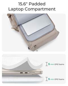 Mochila Versátil con Múltiples Bolsillos, Diseño Compatible con TSA, Tela Ligera Resistente al Agua para la Universidad, Oficina y Viajes - Product Image 6