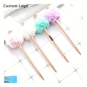 Bolígrafo Crown Pom - Bonito Regalo de Oficina, Divertido Bolígrafo de Metal con Peluche, Herramienta de Escritura Promocional - Product Image 1