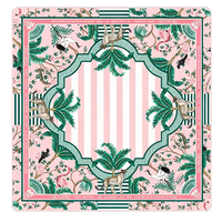 Tuiles de Mahjong Américain Tropical Cabana Garden, 160 pièces, 3 couches, en acrylique, motif floral rose et vert, pour le marché américain