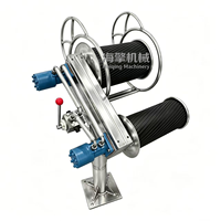 Treuil hydraulique à deux roues pour filet de pêche, force de traction de 1 à 2 tonnes, 16 MPa, treuil marin pour utilisation sur le pont de petits bateaux