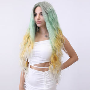 2025 nouvelle Explosion t-forme dentelle instantanée cheveux bouclés ondulés vague de corps vague d'eau chimique fibres de soie coiffure pour dames modèle - Product Image 3