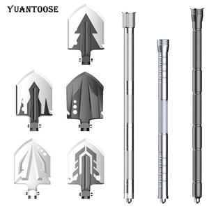 Pioche multifonction pliable en alliage d'aluminium avec poignée en D, outil de survie en plein air, ensemble combiné - Product Image 4
