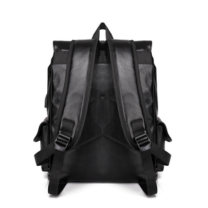 Custom Boys Slim Security Gym Usb Mens Travel <strong>Large</strong> <strong>Leather</strong> <strong>Backpack</strong> with logo - Product Image 4
