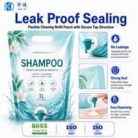 Sac de recharge de shampoing imprimé sur mesure en boîte de 3L avec valve de distribution, emballage liquide anti-fuite pour marque de soins personnels