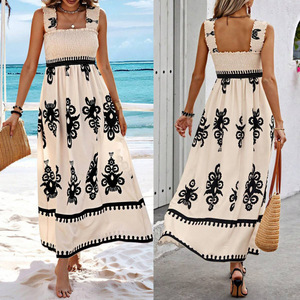 <span class=keywords><strong>Vestidos</strong></span> Florales de Cintura Imperio para Mujer, Moda Sostenible, Venta al por Mayor, Compras al por Mayor, Vestido Casual - Product Image 2
