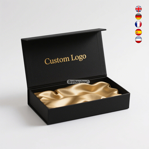 Coffrets cadeaux très vendus en Europe, emballage rigide magnétique personnalisé fait à la main, design personnalisé, boîte à perruque de luxe tissée avec satin - Product Image 1