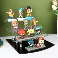 Étagère de présentation incurvée à 4 niveaux en acrylique pour figurines Amiibo Funko POP, organisateur de parfums et de soins de la peau, support à cupcakes