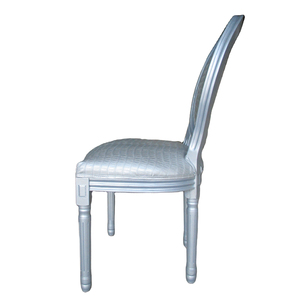 Francese louis pop lazer cut torna <span class=keywords><strong>sedia</strong></span> imbottita <span class=keywords><strong>barocco</strong></span> <span class=keywords><strong>argento</strong></span> <span class=keywords><strong>sedia</strong></span> di cerimonia nuziale - Product Image 4