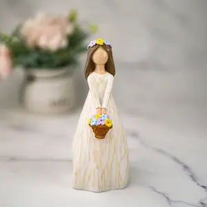 Barang Baru 2020 Patung Bayi Perempuan RESIN Poli untuk Dekorasi Pernikahan Hadiah Pesta Liburan Hadiah Hadiah Mainan Boneka Kerajinan