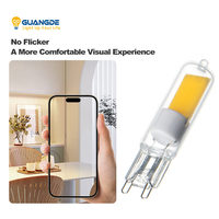Ampoule LED COB G9 4W PC+Silicone à télécommande pour éclairage paysager, angle de faisceau 300°, Ra80 2700K, dimmable, 440LM, ETL/CE