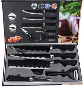Ensemble de couteaux de cuisine en acier inoxydable, couteau à découper la viande, couteau à découper le poisson et les légumes, couteau de boucher, couteau de chef avec emballage en plastique - Product Image 4