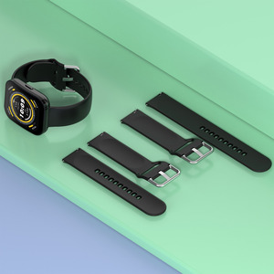 Bracelet en silicone respirant et étanche Forwelleny avec boucle ardillon pour montre connectée Huami Bip <span class=keywords><strong>5</strong></span> – Tailles 20 mm/22 mm - Product Image 3